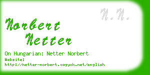 norbert netter business card